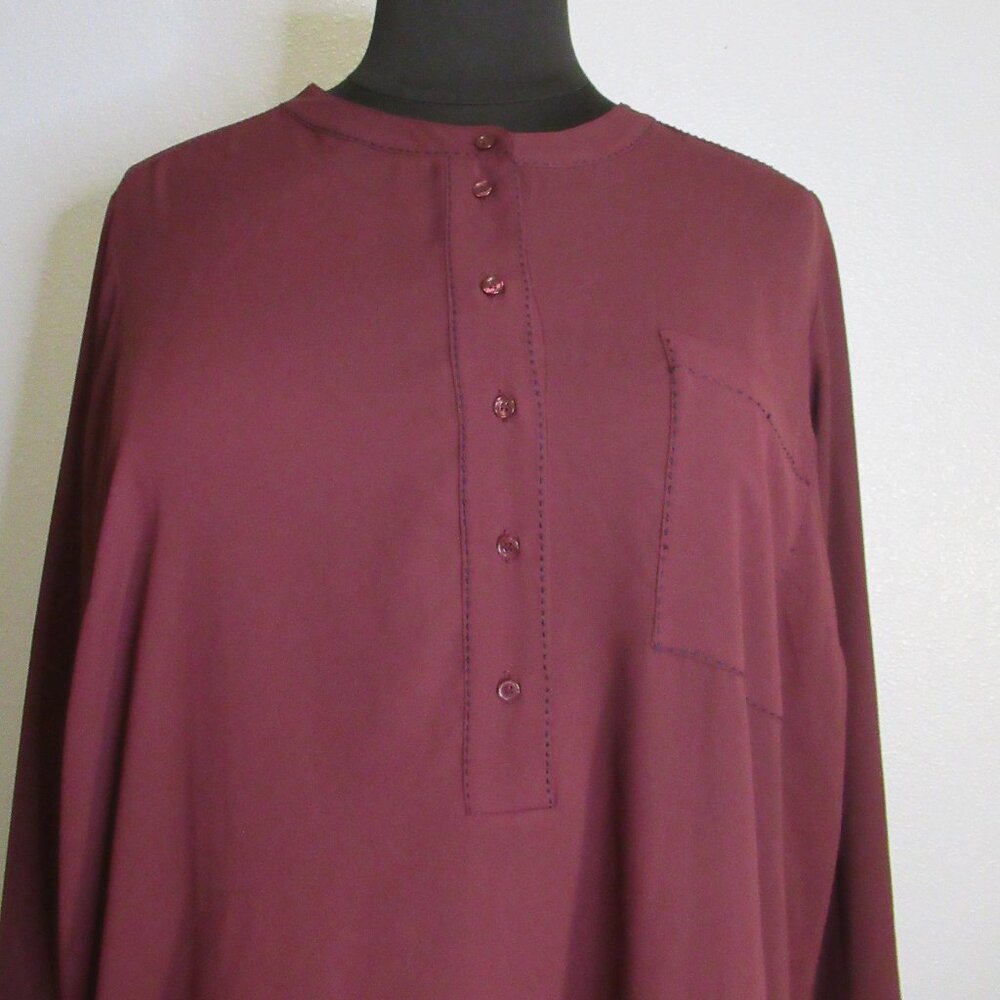 Sheer Blouse with Pocket